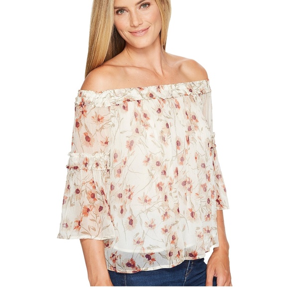 Lucky Brand Tops - Lucky Brand Shirred Off Shoulder Top NWT